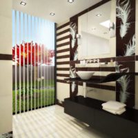 décoration murale dans la photo de la salle de bain en mosaïque