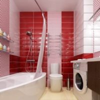 carreaux de salle de bain rouge