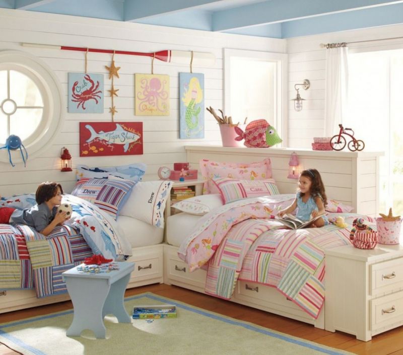 conception de la chambre pour garçon et fille