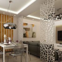 Zonage de la pièce avec des cloisons décoratives