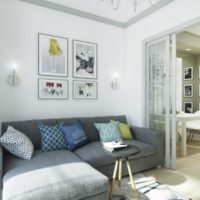 Conception de salon aux couleurs vives