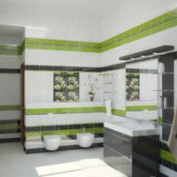 Intérieur lumineux de la salle de bain combinée