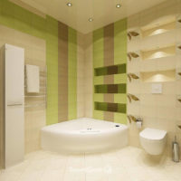Éclairage lumineux de la salle de bain combinée
