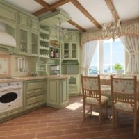 Meuble de cuisine de style provençal pour une maison de campagne