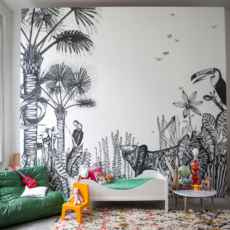Papier peint à colorier à l'intérieur de la chambre des enfants