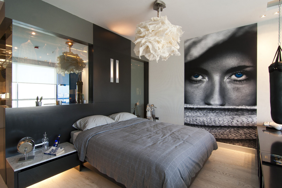 Papiers peints dans la conception d'une chambre de jeunes dans un style moderne