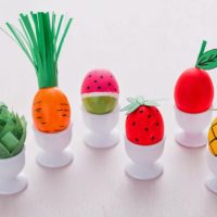 Décoration bricolage d'oeufs de Pâques pour les légumes