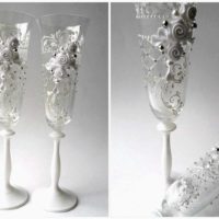 idea de la decoración brillante del diseño de copas de boda photo