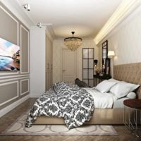 opción para una hermosa decoración de la decoración de la pared en la imagen del dormitorio