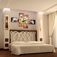 opción para la decoración ligera de la decoración de la pared en la foto del dormitorio