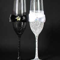 idea de decoración ligera para decoración de copas de boda photo