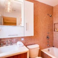 idée de combiner une couleur pêche éclatante dans le style d'une photo d'appartement