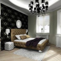 opción de decoración ligera del estilo de las paredes en la imagen del dormitorio