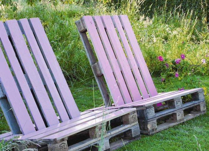 Transats de jardin à faire soi-même à partir de palettes