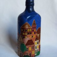 Décor de bouteille de cognac cadeau