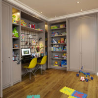 Mobilier intégré à l'intérieur de la chambre des enfants