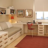 Lieu de travail dans la chambre double