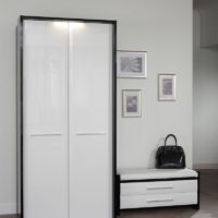 Armoire avec portes brillantes dans le couloir