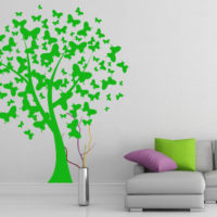 Sticker mural à l'intérieur de la chambre