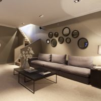 Miroirs ronds dans la conception du salon