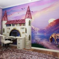 Intérieur de conte de fées dans la conception d'une chambre d'enfants