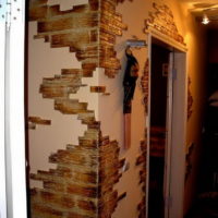 Décor de pierre artificielle pour murs de couloir