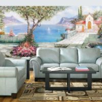 Panneau en forme d'image à l'intérieur du salon
