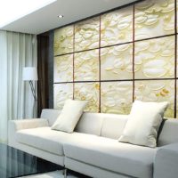 Panneau de bricolage sur le canapé dans le salon