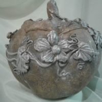 Citrouille en papier mâché pour la décoration intérieure