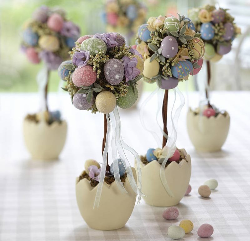 Arbre de Pâques à faire soi-même des œufs à la table des fêtes