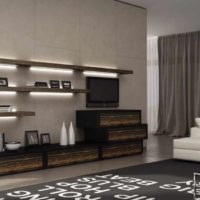 option d'un beau décor de photo d'étagères