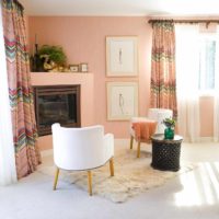 l'idée de combiner une couleur pêche claire dans le style d'une photo d'appartement