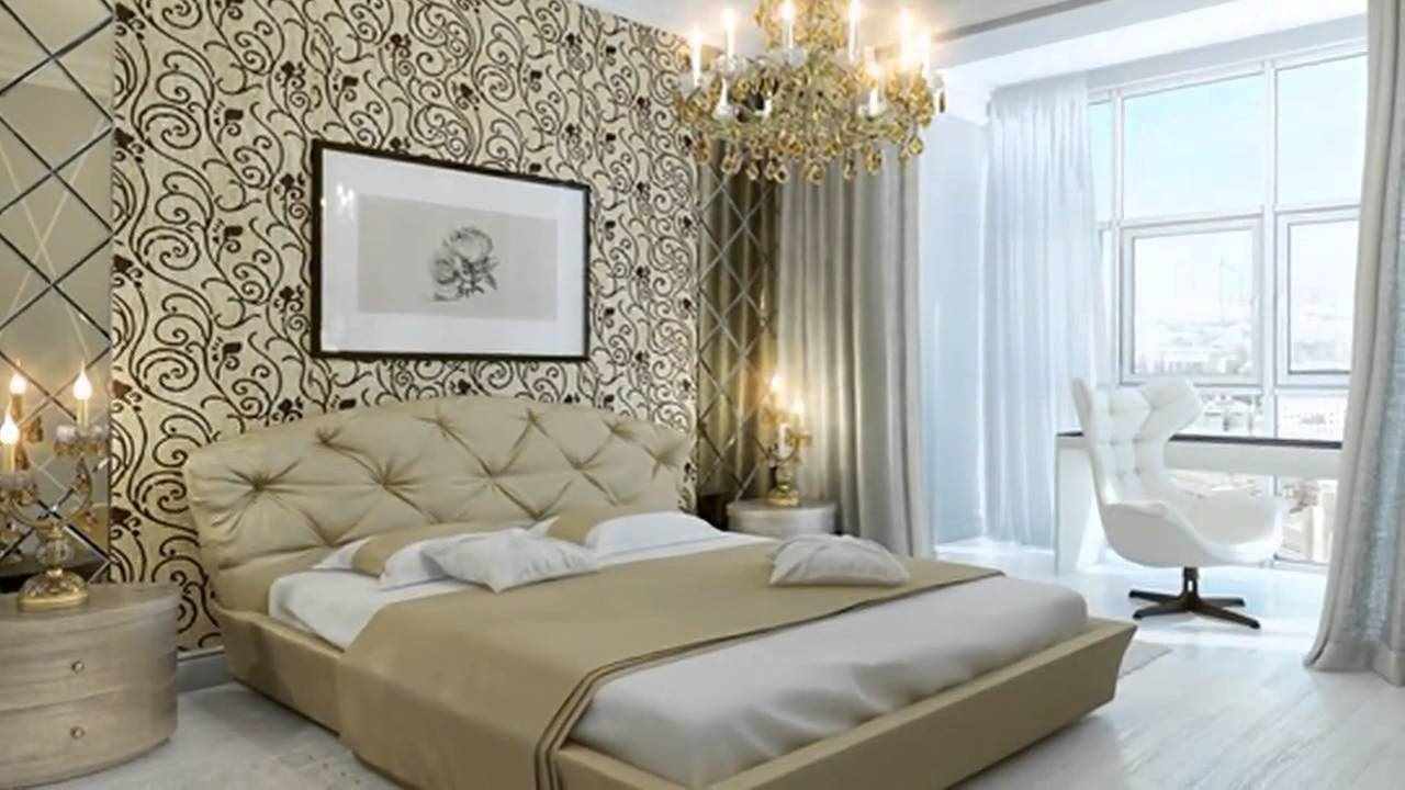 pomysł niecodziennej dekoracji projektu ściany w sypialni