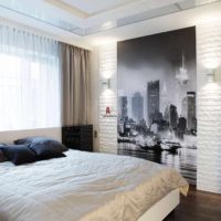 opción de bonita decoración del estilo de las paredes en la imagen del dormitorio