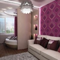 Un exemple de design lumineux d'une chambre à coucher du salon de 20 mètres