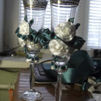 idea de decoración inusual del estilo de gafas de boda photo
