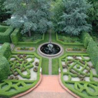 Vue de dessus du jardin anglais