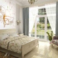 Chambre dans une maison de campagne avec papier peint photo