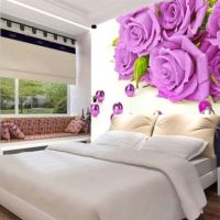 Fleurs réalistes dans la chambre des peintures murales