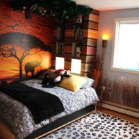 Peinture murale sombre dans la conception de la chambre