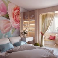 Nuances rose pâle sur le papier peint photo dans la chambre d'une jeune fille