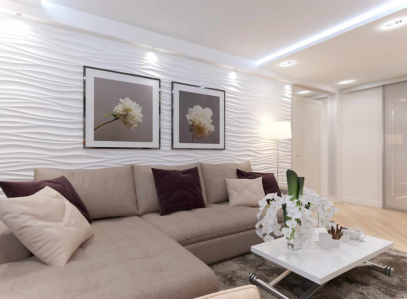 Un ejemplo de un hermoso salón interior