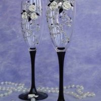 ejemplo de una decoración vívida de la decoración de la imagen de las copas de boda