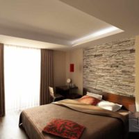 opción de una hermosa decoración del estilo de las paredes en el dormitorio photo