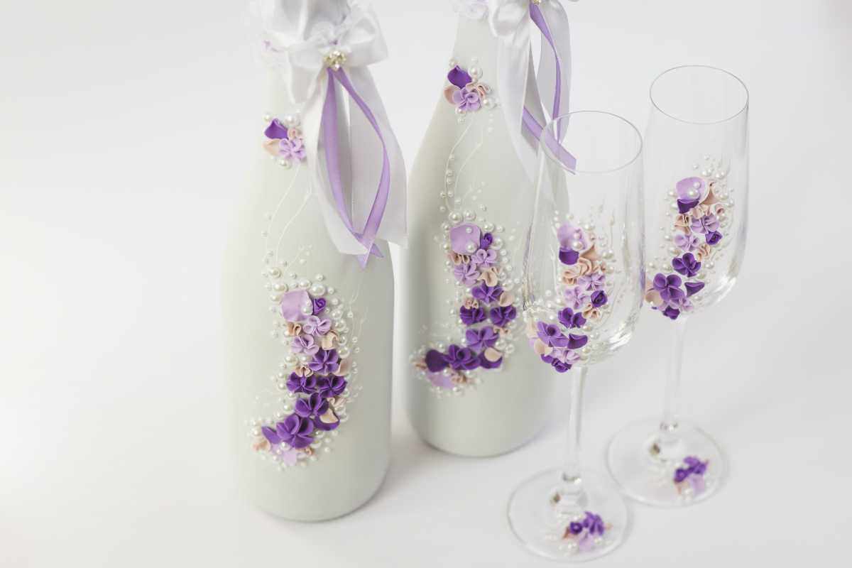 opción para una hermosa decoración de la decoración de copas de boda