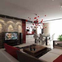 opción de sala de estar con luz de estilo foto