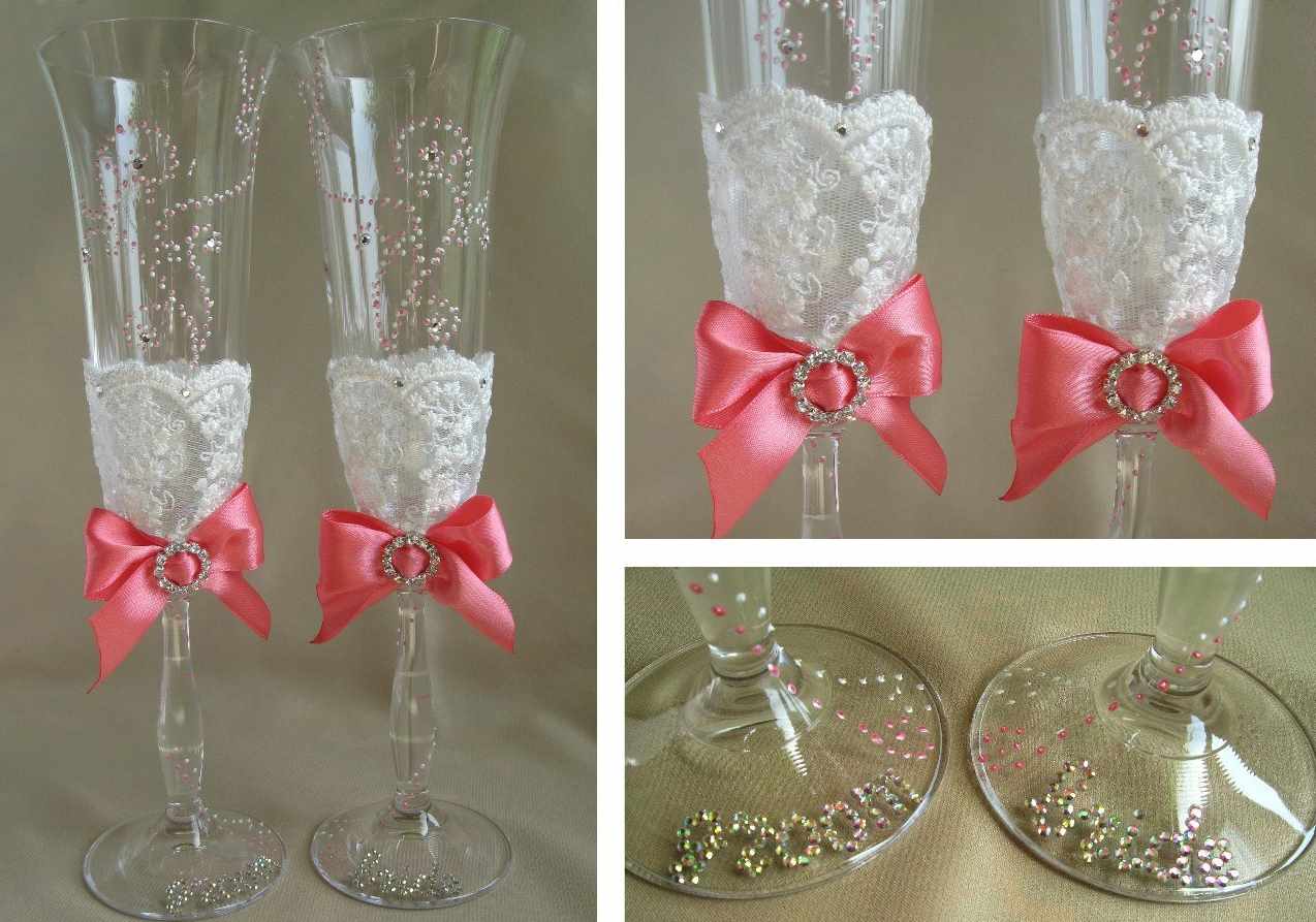 Un ejemplo de diseño inusual del diseño de copas de boda