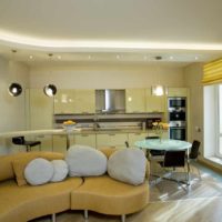 un exemple de style de lumière du plafond de la photo de la cuisine