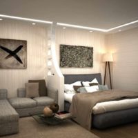 Un exemple de salon lumineux design 20 mètres photo