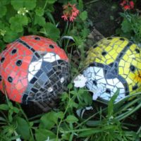 Coccinelles mosaïque en céramique